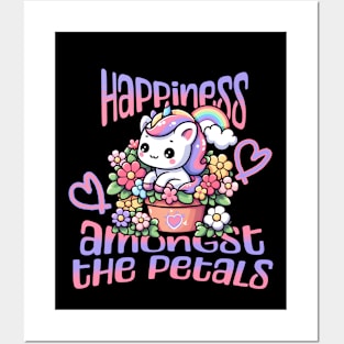 Happiness amongst the Petals Posters and Art